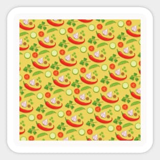 Kitchen Pattern Neck Gaiter Hot Pepper Gator Cooking Sticker